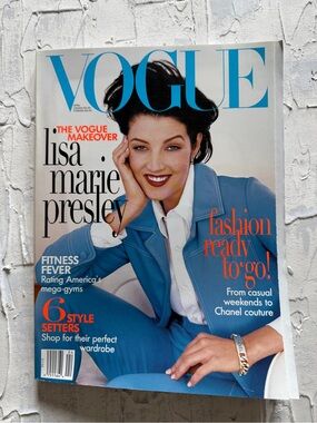 Vintage Vogue magazine April 1996 cover Lisa Marie Presley